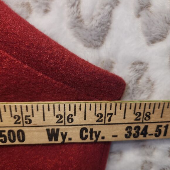 Winter Red Fleece Vest with Embroidered Snowmen Snowflakes Holiday Size XXL - Picture 9 of 10